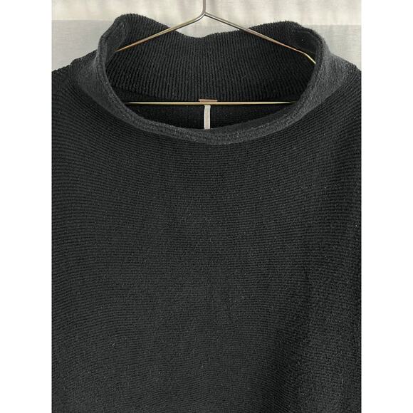 Free People Sweater Ottoman Slouchy Pullover Oversized Chunky Black Minimalist - Picture 4 of 8